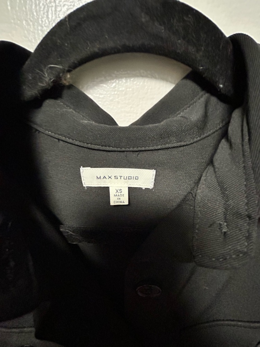 Max Studio Black Button-Front Jacket